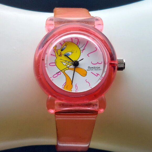 Vintage 1999 Armitron Tweety Bird Pink Watch – Water-Resistant, Fits Up to 6¾ - Picture 1 of 8